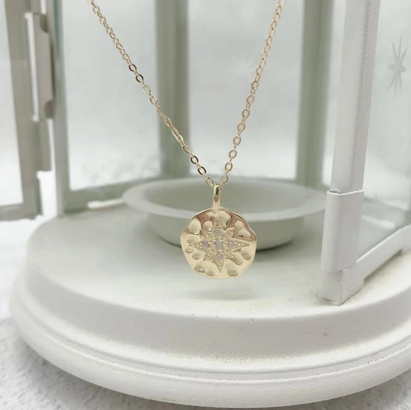 Женское асимметричное ожерелье Polaris из стерлингового серебра 925 пробы с золотым