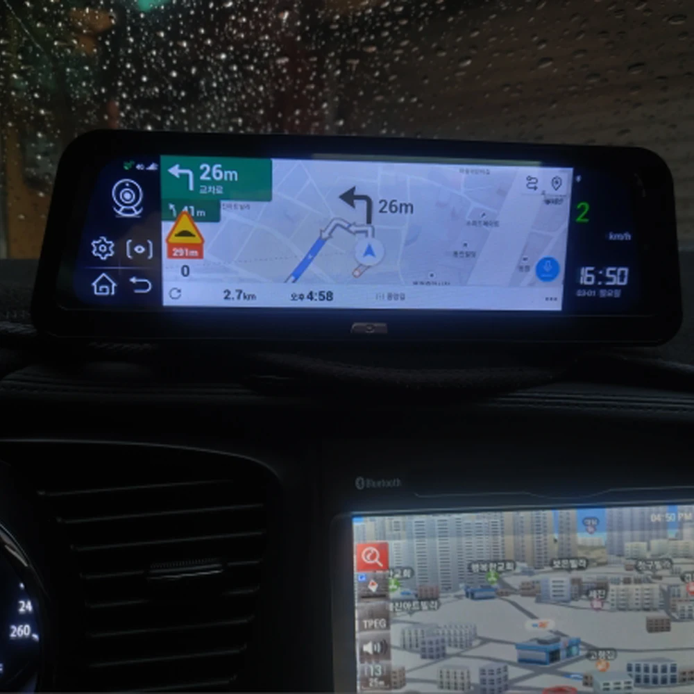 Автомобильный видеорегистратор 10 дюймов 4G Android ADAS GPS-навигация HD 1080P Wi-Fi двойная