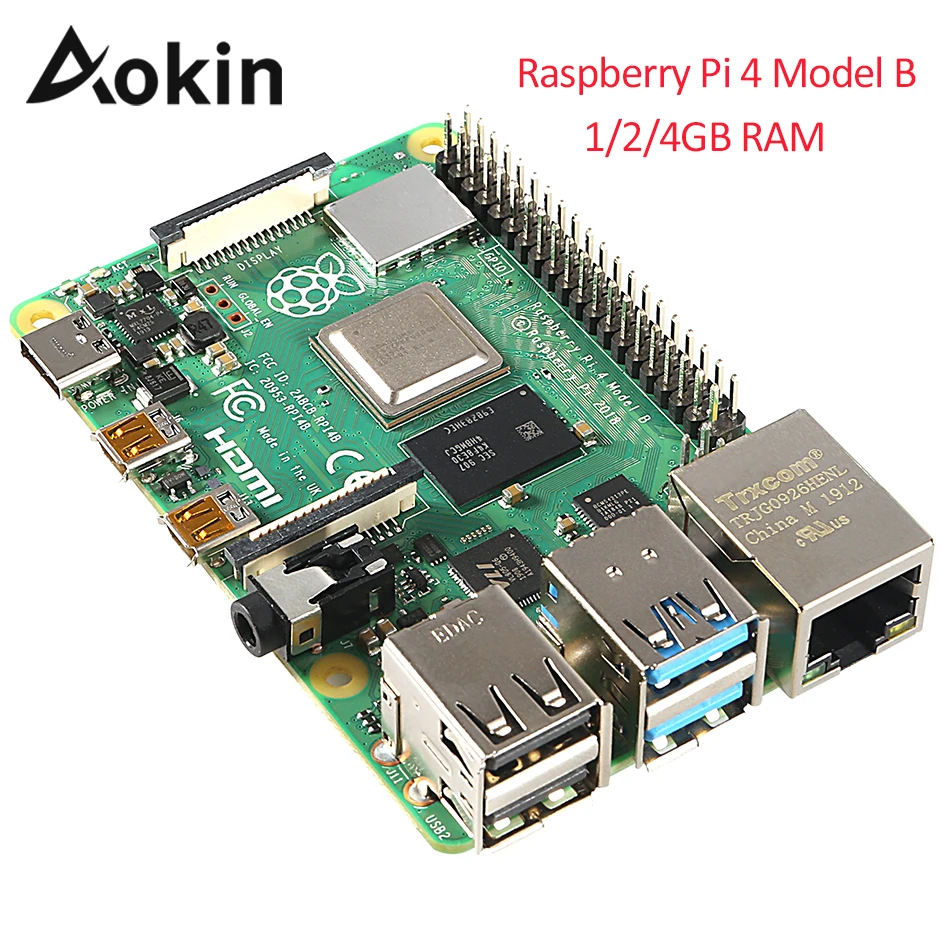 Последняя модель Raspberry Pi 4 B 1 Гб 2 ГБ ОЗУ Bcm2711 четырехъядерный процессор Cortex-a72 Arm V8 5