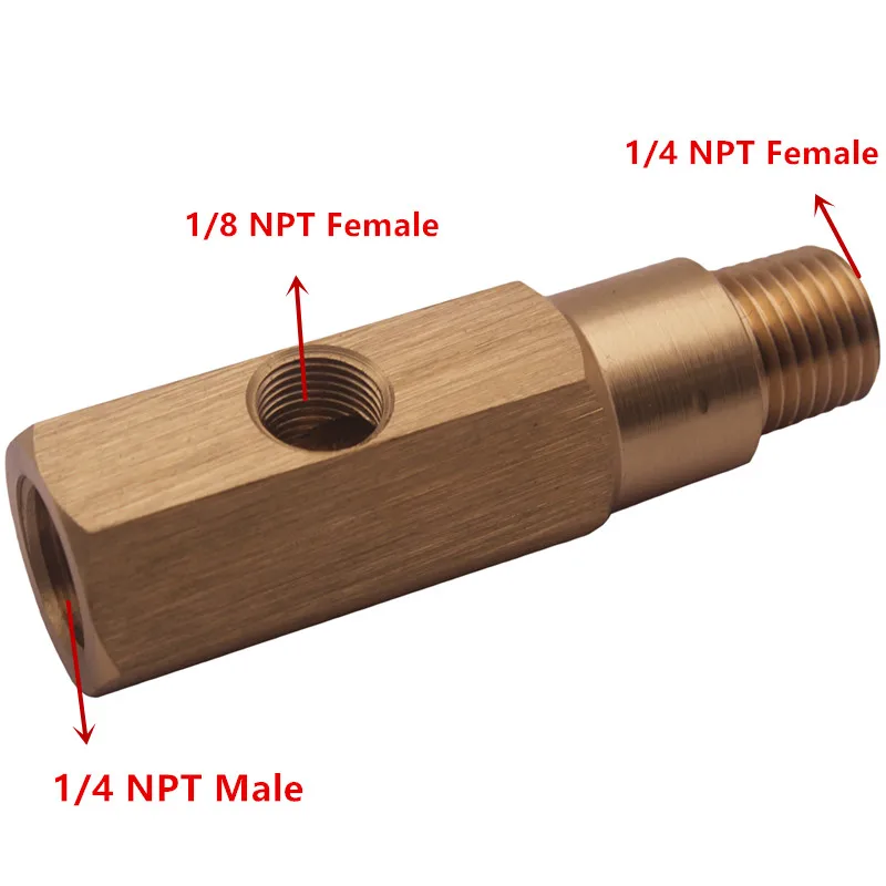 Адаптер манометра масла 1/4 NPT латунный SAAS T образный Отправитель Falcon BA BF FG
