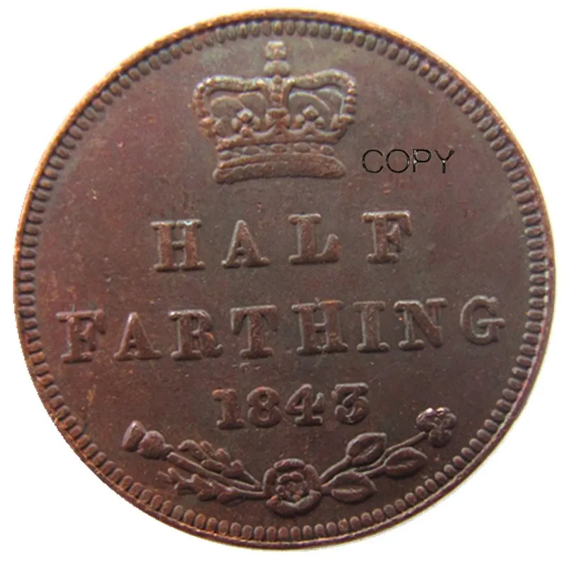 

Копии монет, английская и английская, английская, полуфартинг, 1843