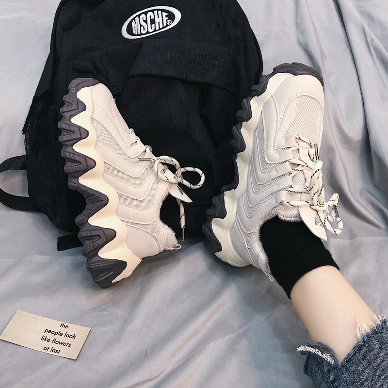 

Winter Shoes Mesh Breathable Fashion Sneakers Ladies Casual Shoes Winter New Women's Shoes Plus Velvet Warm Thick Bottom U13-79