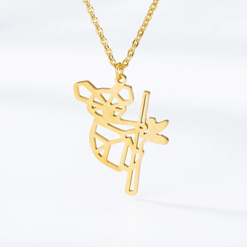 Ожерелье коала из нержавеющей стали золотого цвета колье Femme 2020 подарки лучшим