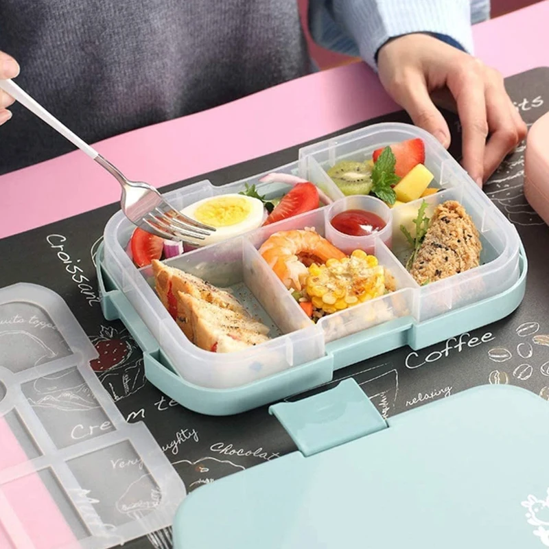 

Kids Lunch Box, Bento Box for Kid with 6 Compartments Leakproof Container Bento Box Lunch Box,920Ml