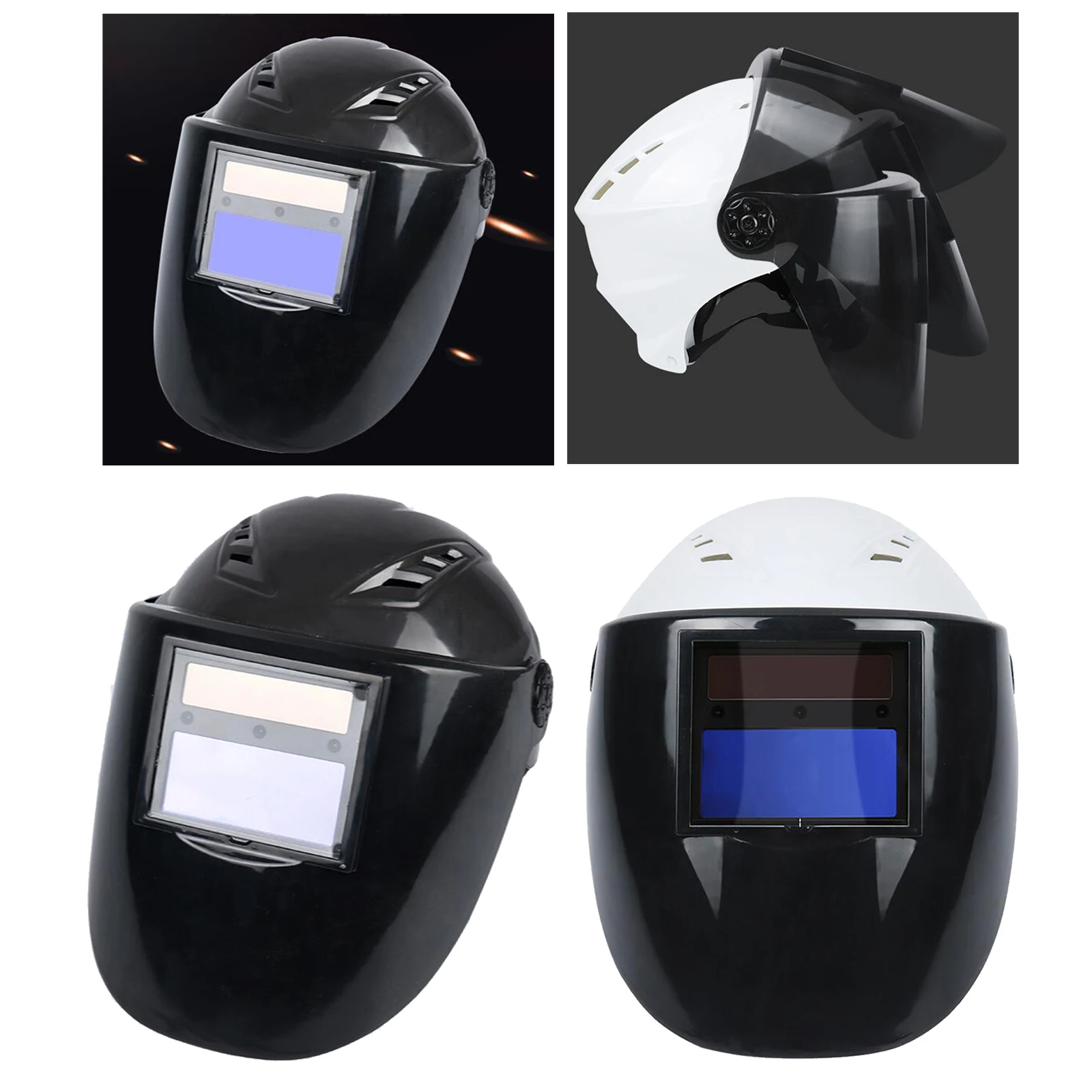 

True Color Solar Auto Darkening Filter Welding Helmet Soldering Adjustable Hood Mask Anti Sparkle for TIG MIG ARC Weld Headgear