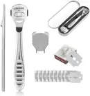 Пилка для ног, 10 сменных лезвий, нержавеющая сталь