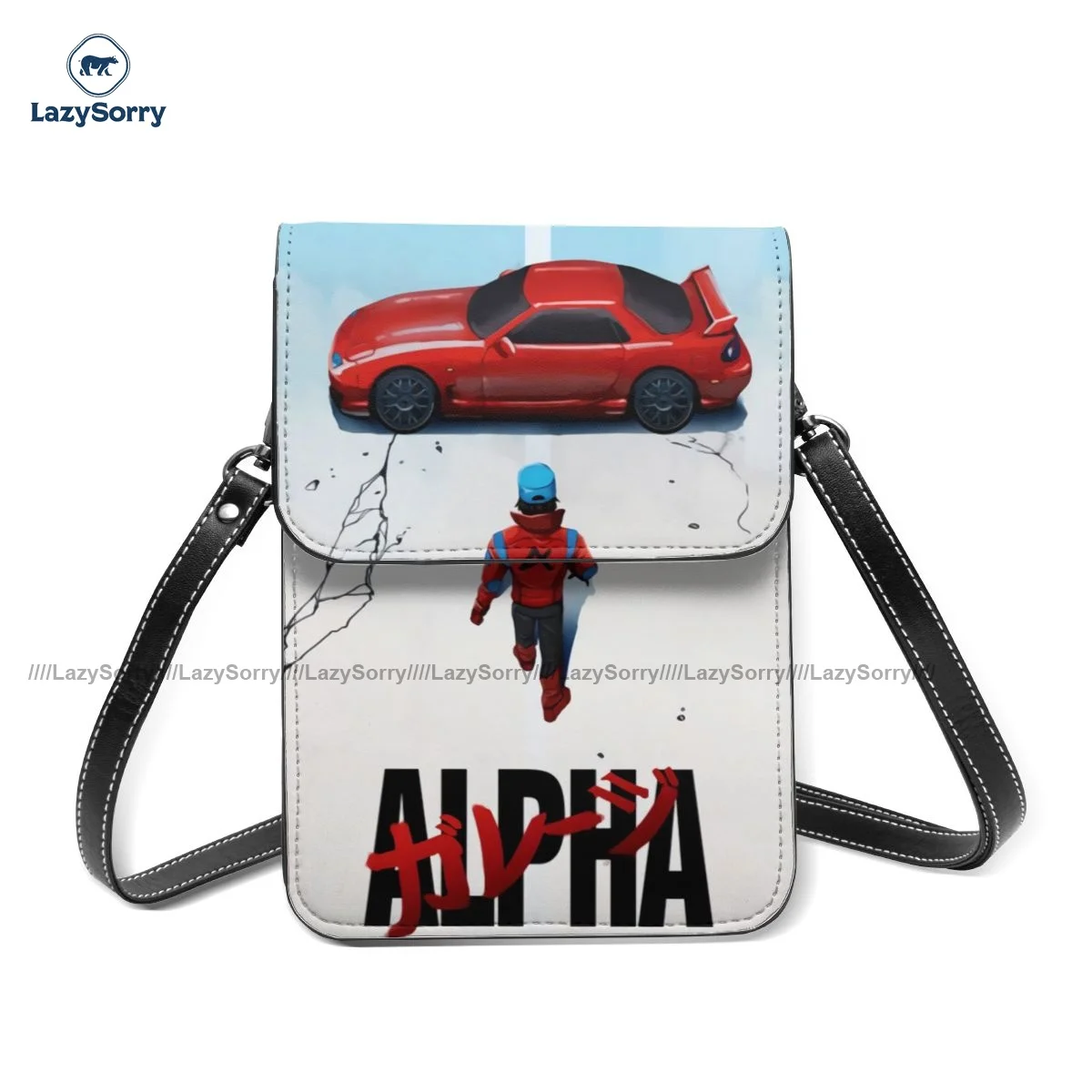 

Devilman Crybaby Shoulder Bag Fashion Retro Mobile Phone Bag Leather Streetwear Woman Bags