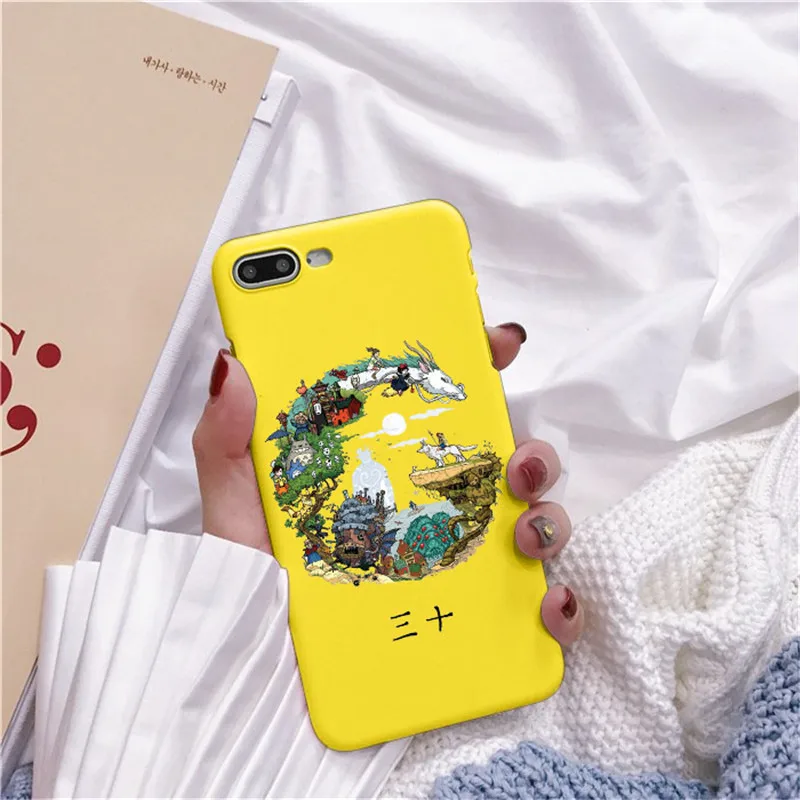 Bonito Тоторо, гибли Аниме Миядзаки Viagem de Chihiro Kaonashi Мягкий ТПУ Caso de Telefone кларо Para iPhone 7 8 Plus 6 5 Max 4