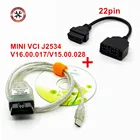Профессиональный интерфейс MINI VCI для TOYOTA TIS Techstream J2534 OBD2 OBDII, диагностический кабель 22PIN для toyota, бесплатная доставка