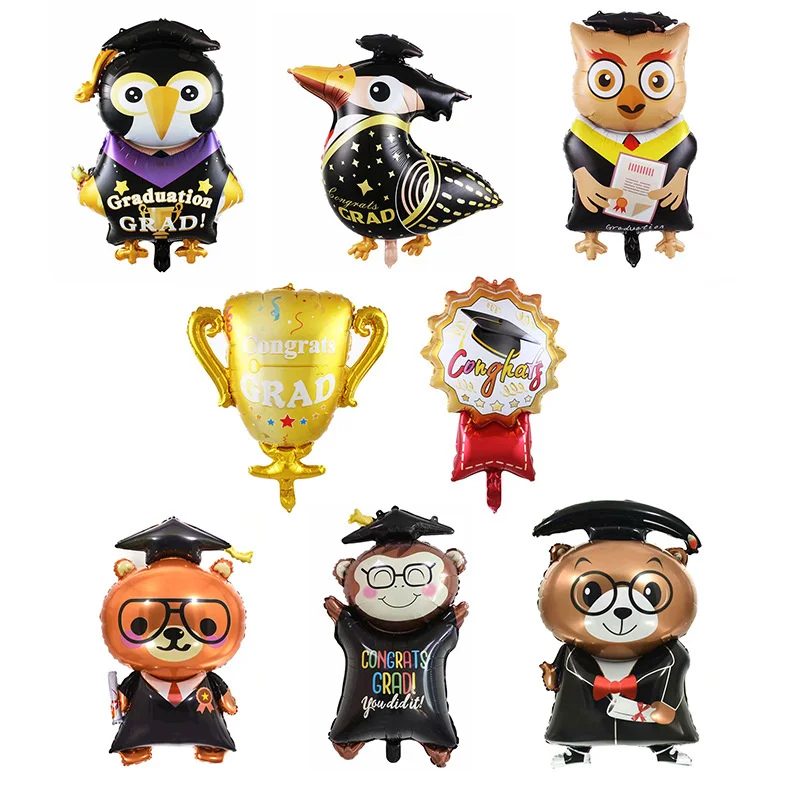 

Graduation balloon cartoon animal school graduation ceremony trophy party decoration balloon wholesale