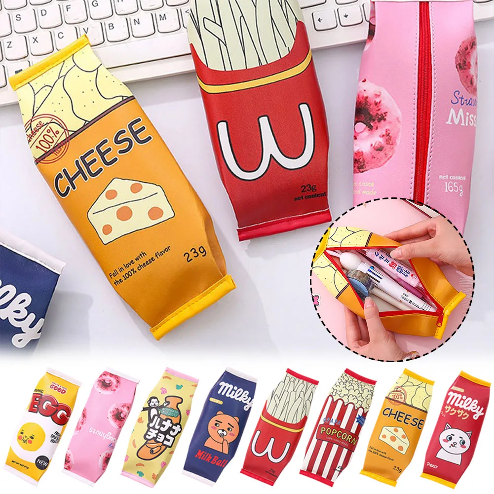 Корейская версия креативной сумки для карандашей с закусками простой чехол