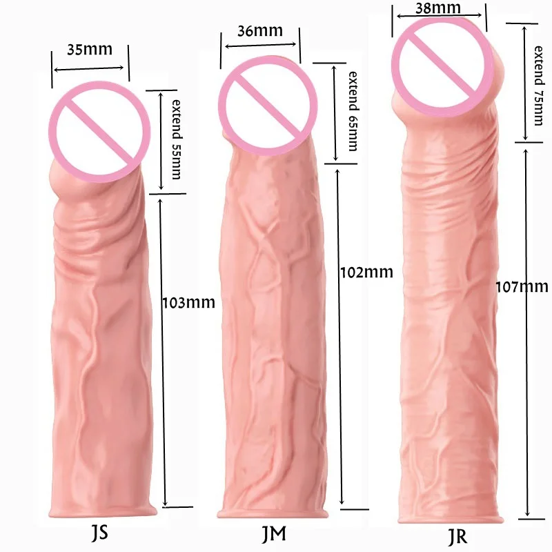 Силиконовые многоразовые презервативы насадка на пенис фаллоимитатор кольцо