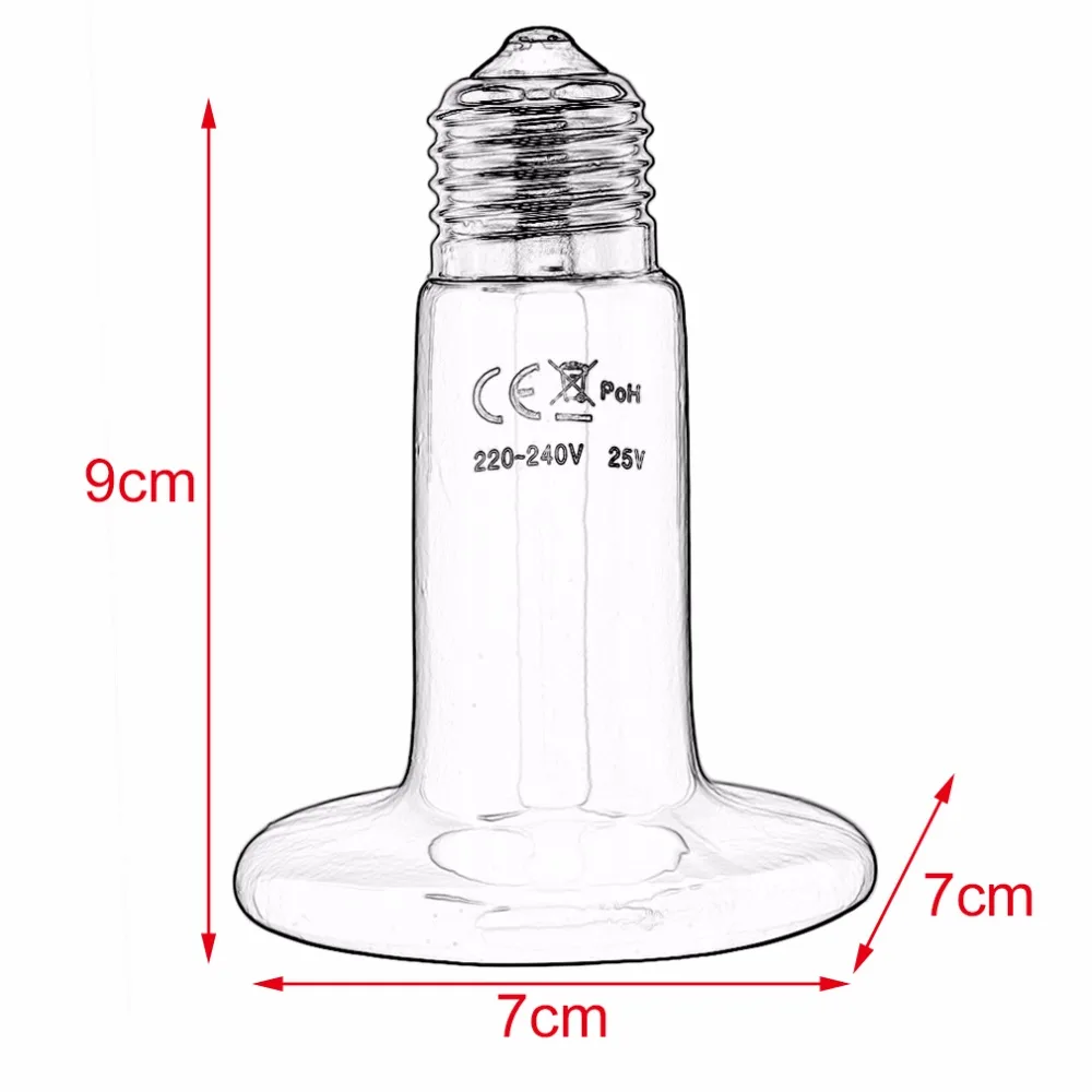 

25W/50W/100W Ceramic Heat Emitter Bulb Light Lamp No Light Emitted For Reptile Tortoise Pet Brooder Hot New