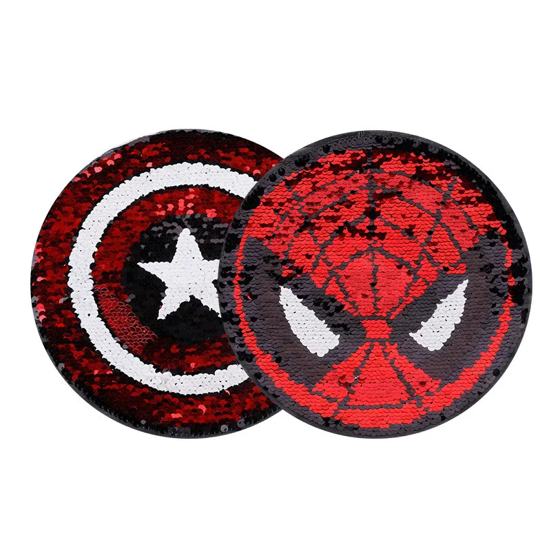 Нашивки с блестками Marvel Человек-паук Капитан Америка Супергерои аниме