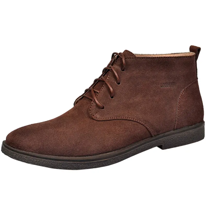 Vanmie/мужские ботинки Сезон осень зима Мужские ботильоны с высоким берцем Кожаная