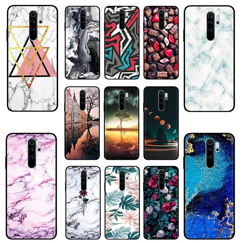 Чехол 6 53 дюйма из ТПУ для Redmi Note 8 Pro задняя крышка Xiaomi 8Pro черный силиконовый мягкий