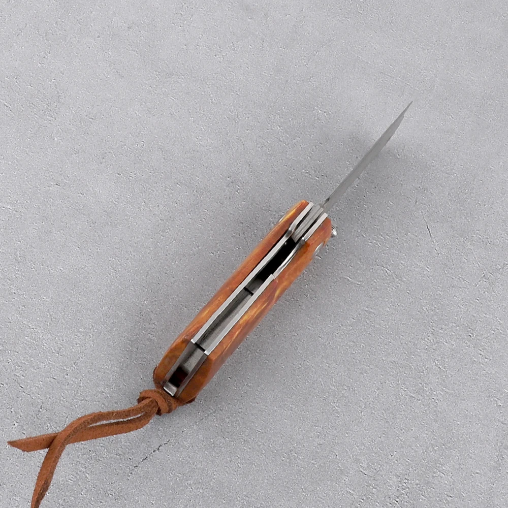 Складной Механический многофункциональный нож для самообороны дамасская сталь