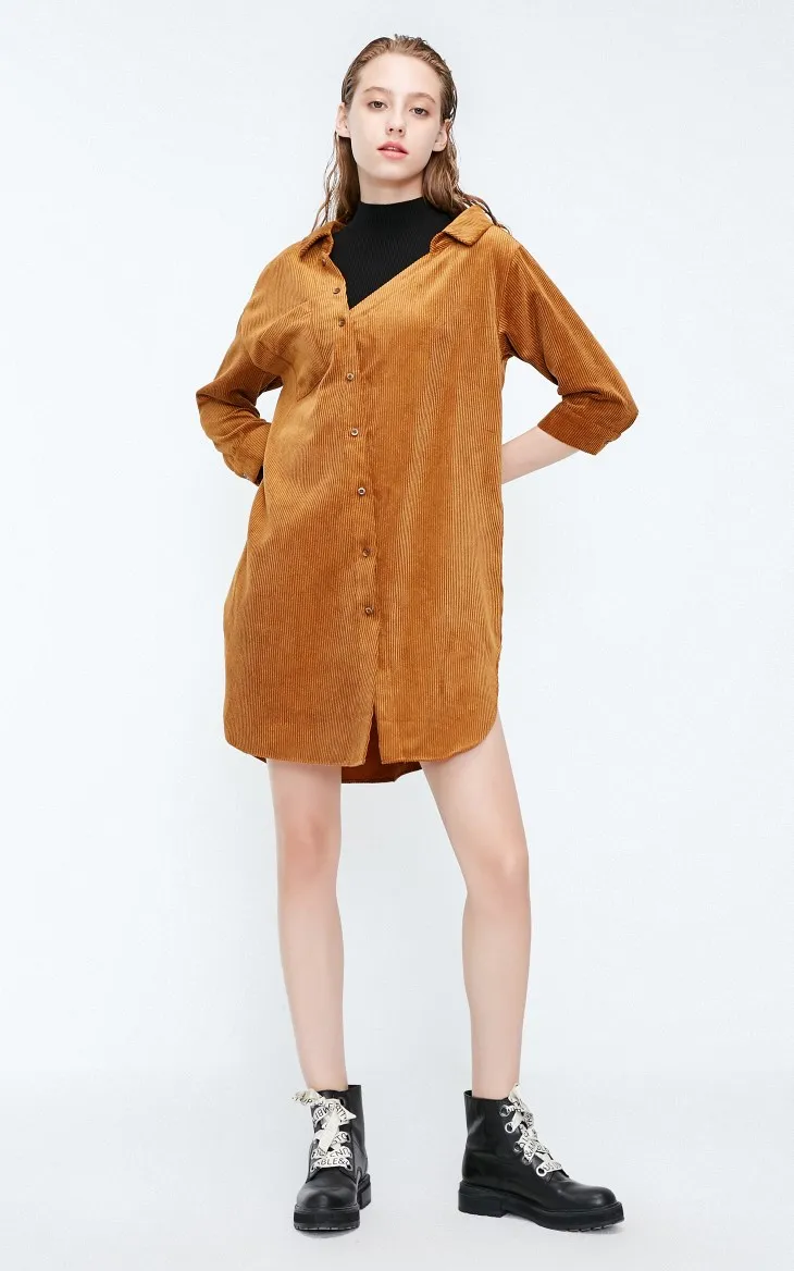 Vero Moda Новые поступления OL Стиль Круглый вырез из двух частей 3/4 рукава платье | 318431508