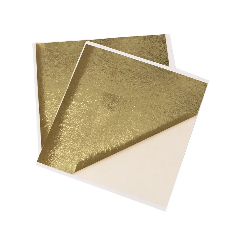 Античная Золотая имитация золотой фольги блестящая бумага Тайвань лист 13 см для