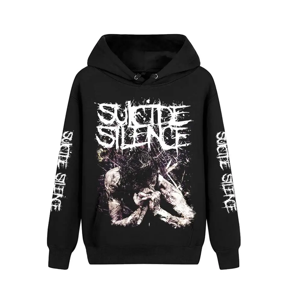 8 видов конструкций Suicide Silence &quotГруппа Пуловер Толстовка Rock приятная мягкая