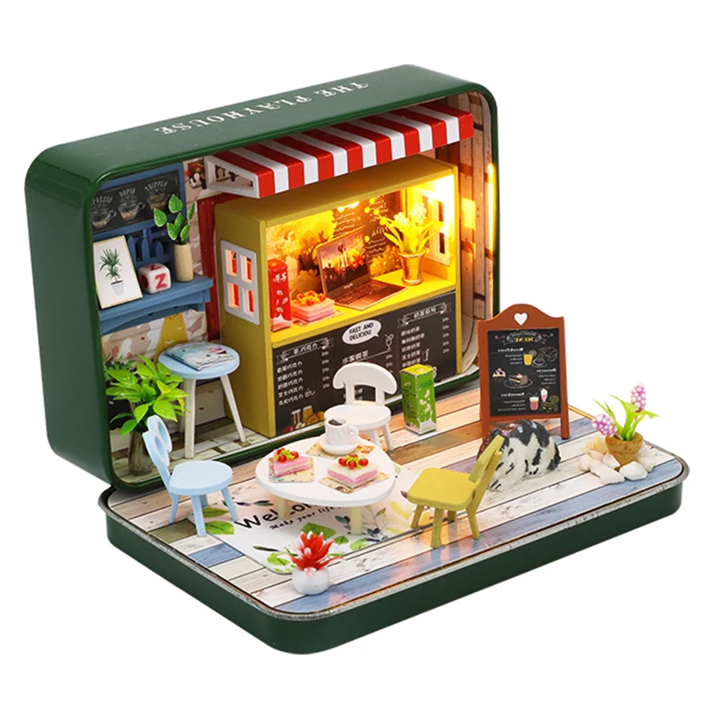 

Doll House Miniature DIY Dollhouse With Furnitures Wooden House Toys For Children Birthday Christmas Gift S933