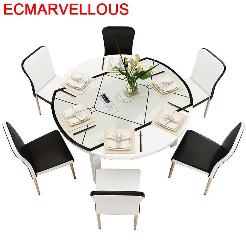 Comedores Mueble Pliante A Manger модерн Tafel Redonda кухонный обеденный набор круглый стол Bureau Mesa De