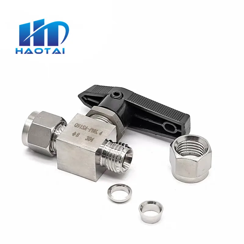 Stainless Steel SS 304 Hydraulic pipe Ball Valve Female For tube-line and pipeline Tube OD 3MM 4MM 6MM 8MM 10MM 12MM | Обустройство
