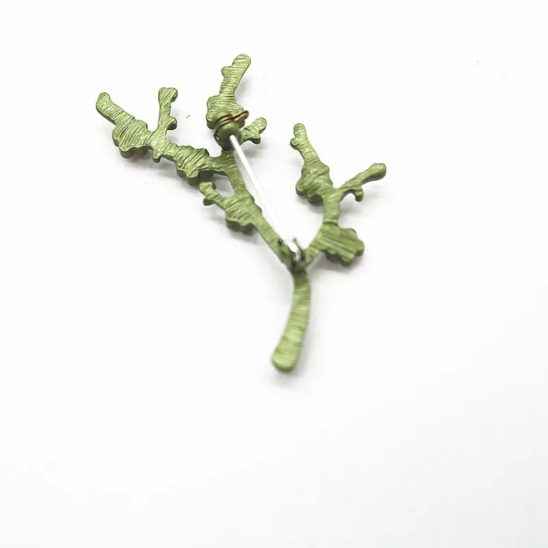 Модная осенне-зимняя бутоньерка брошь Зеленая краска свитер слива пальто