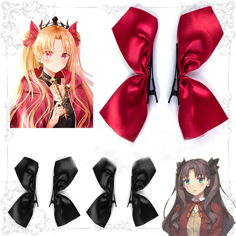 Fate Grand Order Tohsaka Rin Ereshkigal головной убор для косплея красная черная шпилька волос