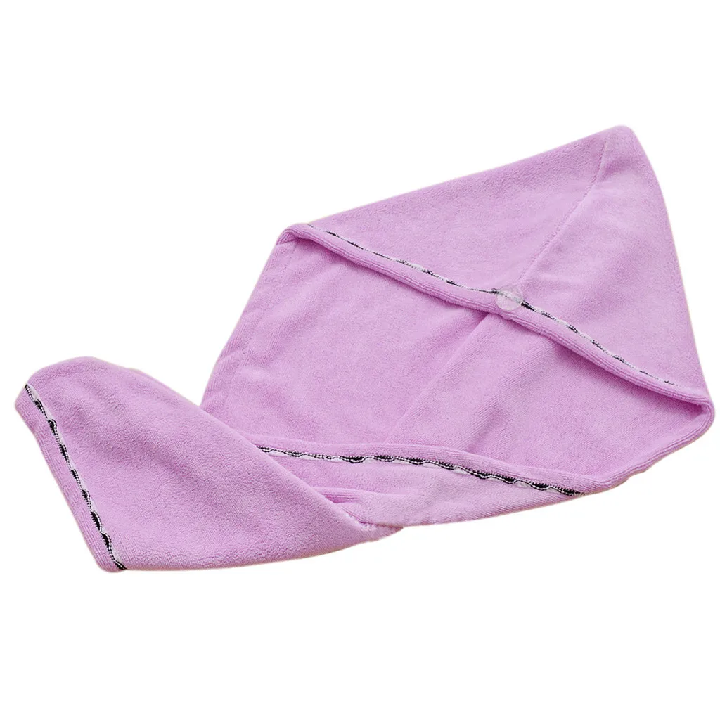 

Rapided Drying Hair Towel Quick Dry Hair Hat Wrapped Towel Bathing Cap 2PCS