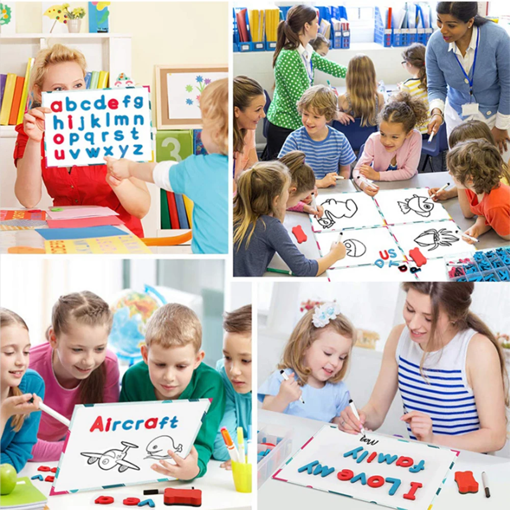 

238Pcs Magnetic Letters Sticker Kit with Double-Side Magnet Board Foam Alphabet Letters for Kids Spelling Learning Education Toy