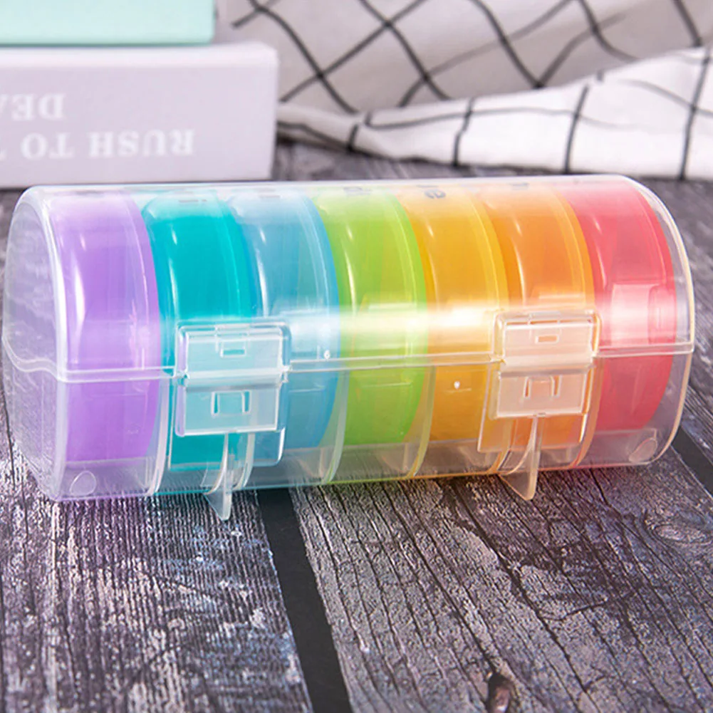

Storage Box Weekly Pill Case AM PM Moisture-proof Travel Mini Container Splitter Organizer Medicine Holder Portable Capsule