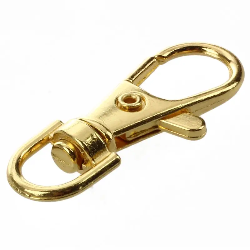 

Gold Tone Metal Handbag Strap Ornament Swivel Snap Hook 5 Pcs