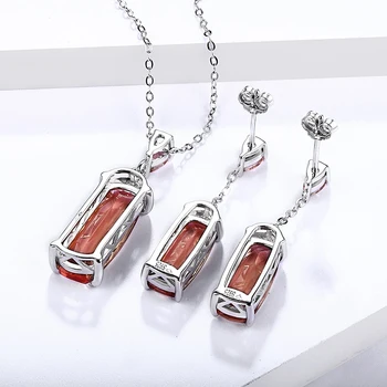 Solid Silver Jewelry - Set for Women Wedding Engagement Jewelry 10 Carats 4