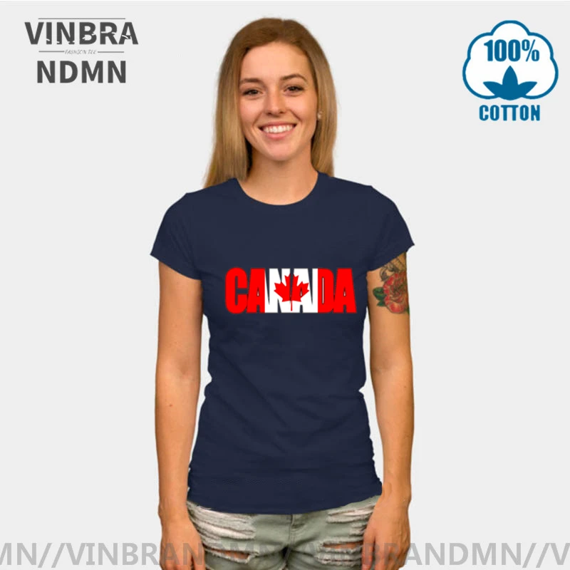 Модная футболка с 3D красным канадским флагом 2020 хлопковая летняя круглым вырезом