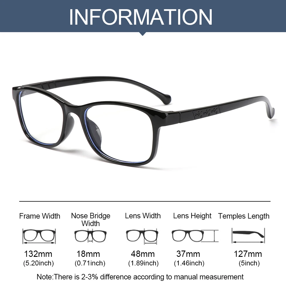 

Square Anti-blue Light Kids Glasses Optical Frame Children Boy Girls Computer Transparent Blocking Anti Reflective Eyeglasses