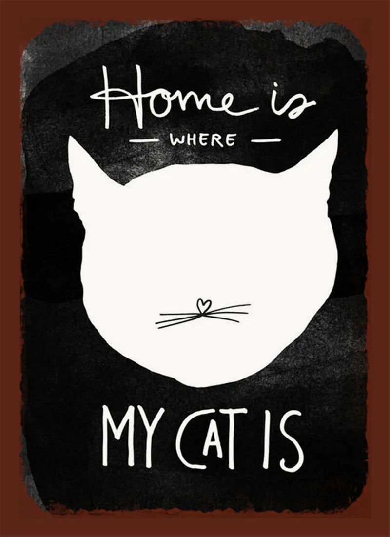 

Металлическая вывеска, постер фильма, винтажный Ретро Декор, кролик, украшение для дома, аксессуары для бара, черная кошка, украшение для ком...