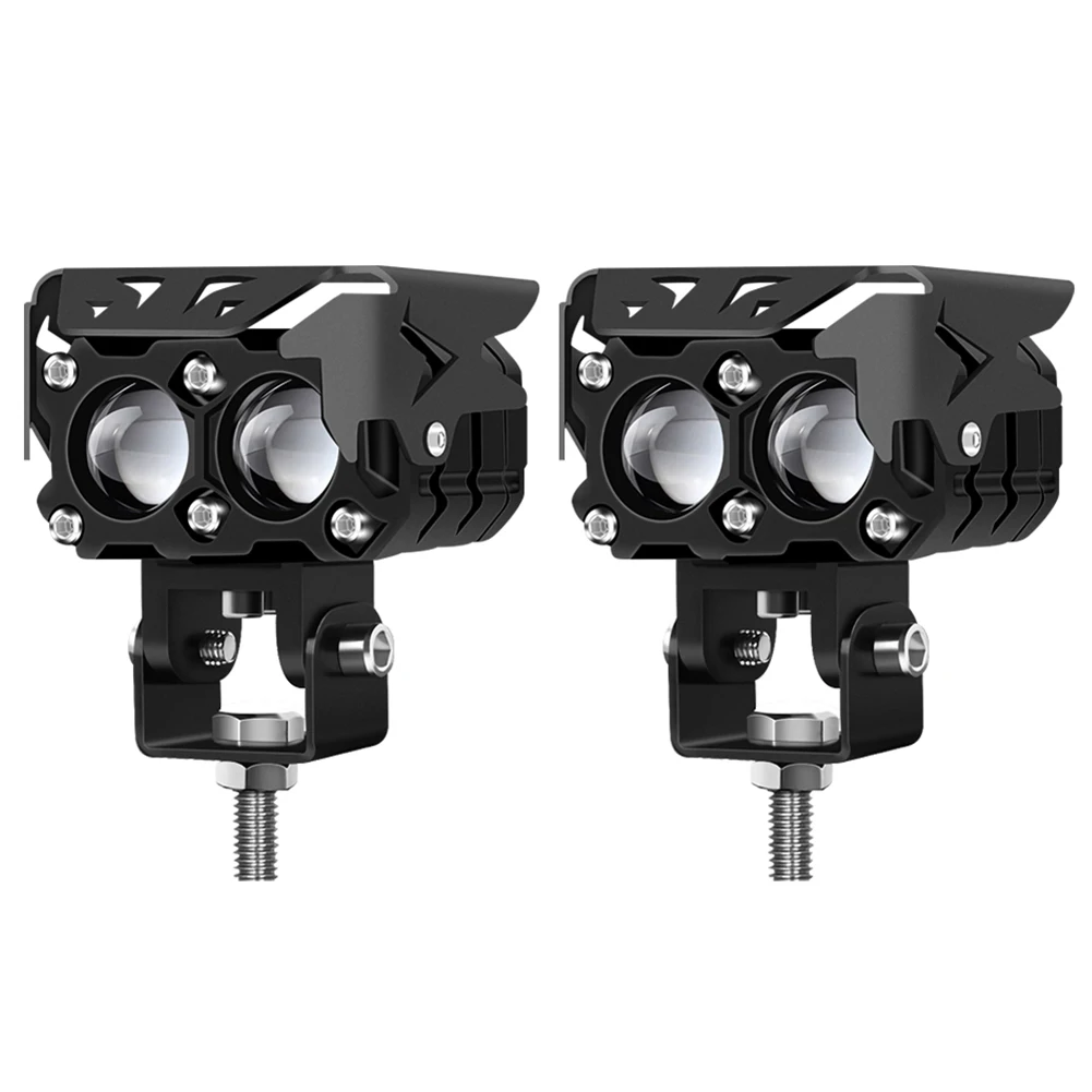 

Motorcycle Auxiliary Light 9-30V 6000LM LED White Amber Hi Lo Beam Projector Light Spotlight Fog Light for Motorcycle 4x4 Trucks