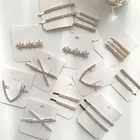 Набор заколок для волос для женщин, заколки-пряжки из металлического сплава с кристаллами и искусственными жемчужинами