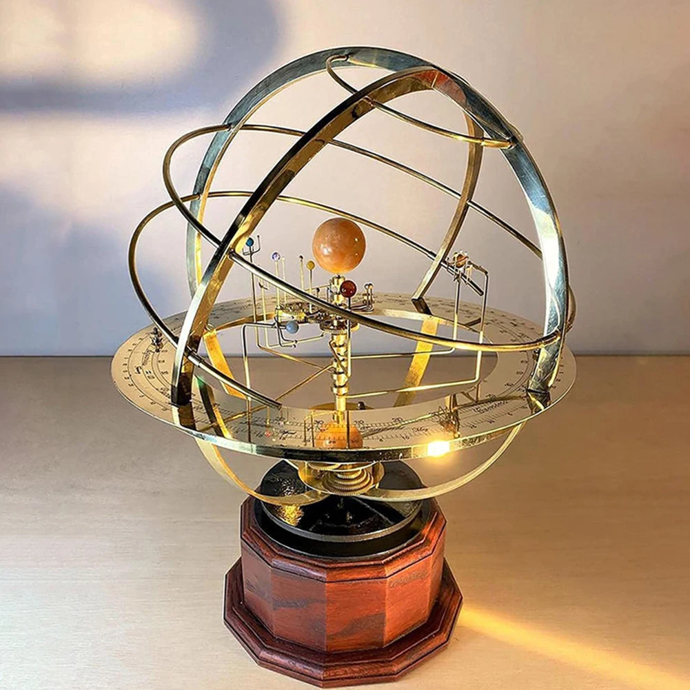 

2021 новая Ретро модель Grand Orrery солнечной системы, астрономическая Миниатюрная модель солнечной системы, образовательная 3d-модель планет Плу...