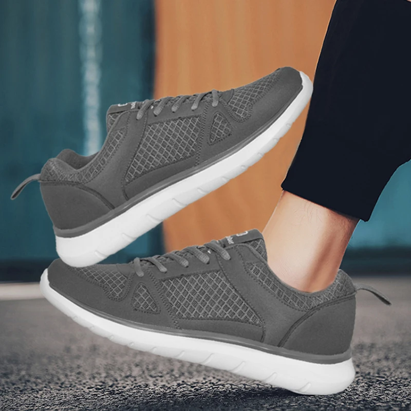 Новинка 2020 всесезонные сетчатые мужские кроссовки для бега легкая дышащая