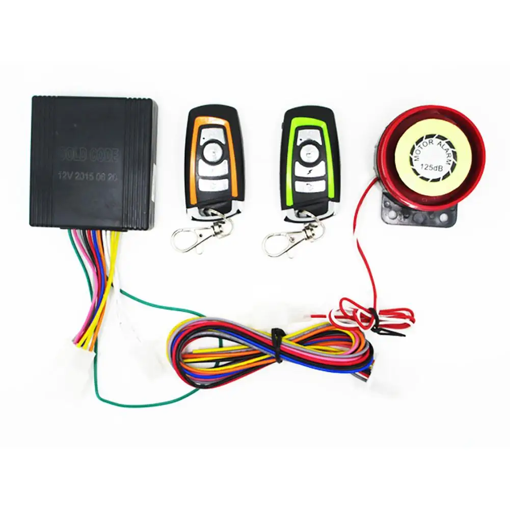Universal Motorcycle Alarm System Scooter 12V Anti-theft Security Remote Control Key Fob | Автомобили и мотоциклы