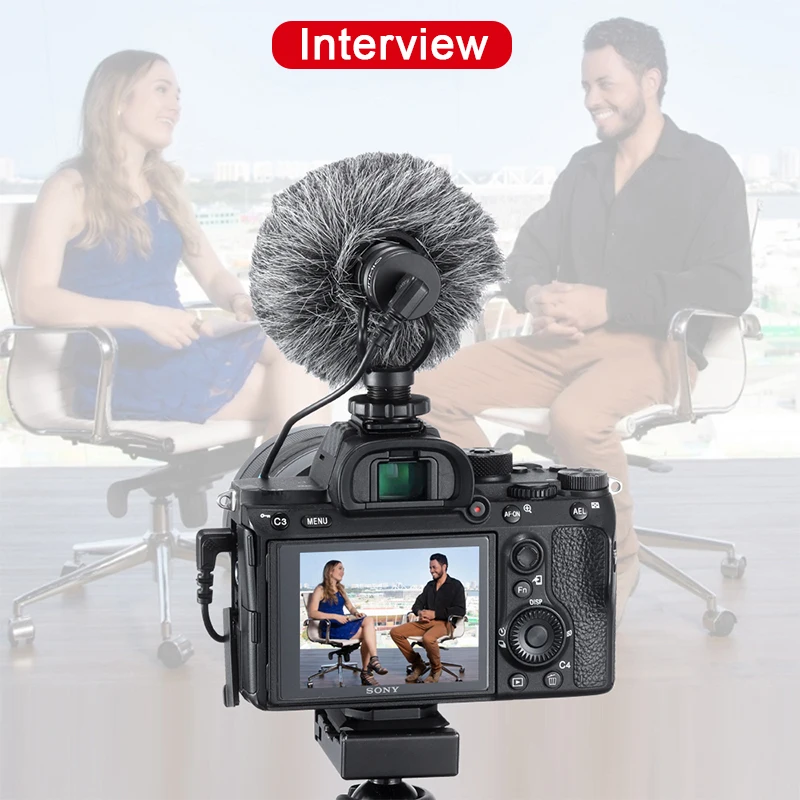 Микрофон Ulanzi Arimic кардиоидный микрофон для записи голоса DSLR смартфонов iPhone Android