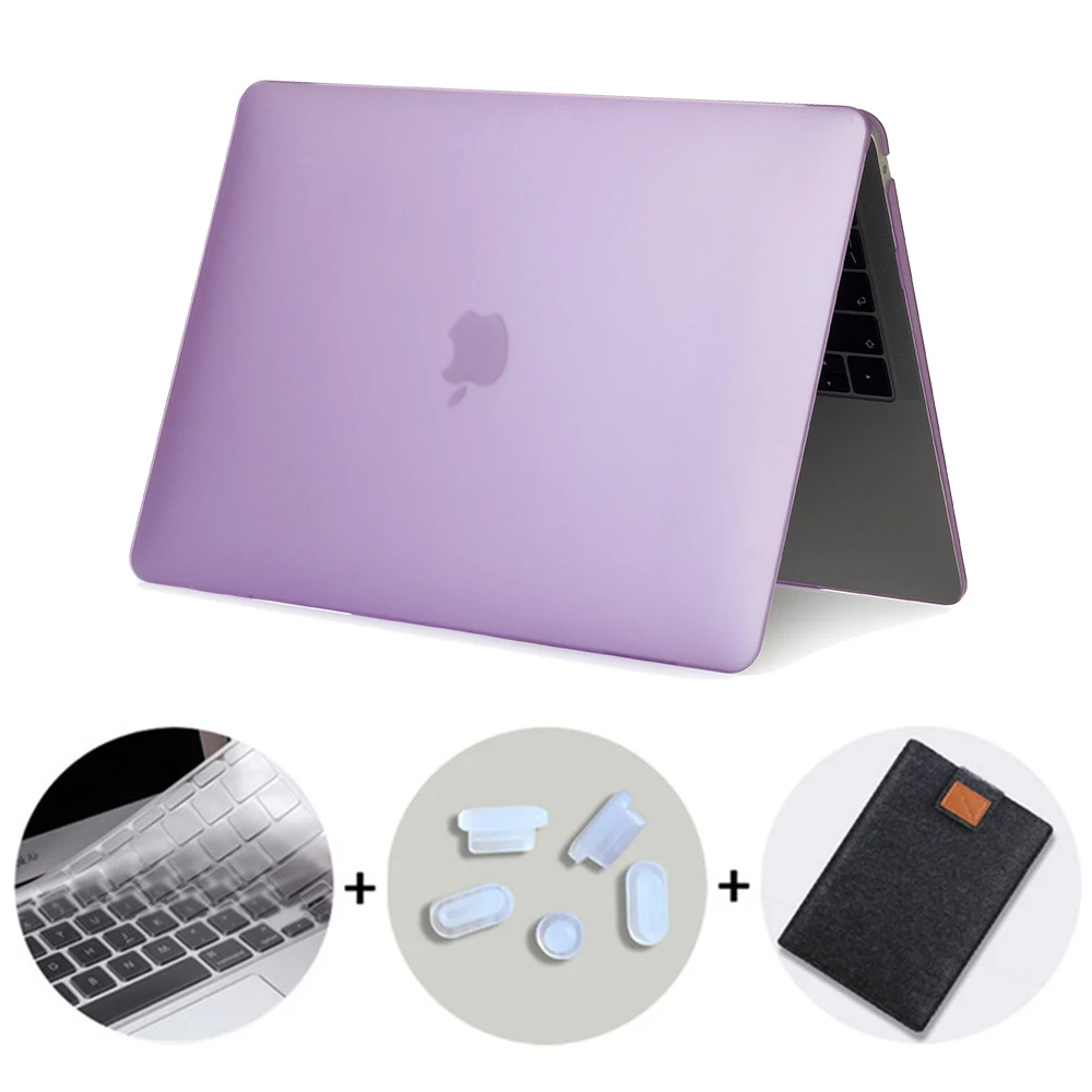 Matte Purple MTT Прозрачный матовый чехол для Macbook Air Pro retina 11 12 13 15 сумка для ноутбука чехол для Apple mac book Air 13,3 дюймов жесткий чехол - Цвет: Matte Purple