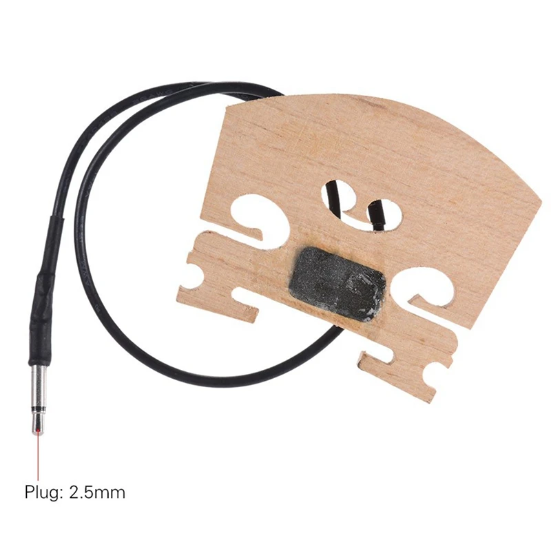 

7 Pcs Instrument Parts: 1Pcs Violin Bridge with Piezo Pickup for 4/4 Full Size Electric Violin Replacement & 6Pcs Electric Guita