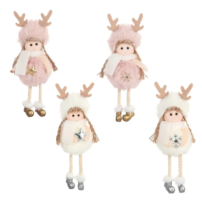 Плюшевая кукла для девочек с милым ангелом рождественская подвеска на елку
