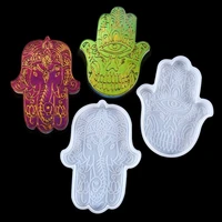 fatima hand resin mold palm amulet mold epoxy resin hand for coaster pendant necklace cups mats home decoration