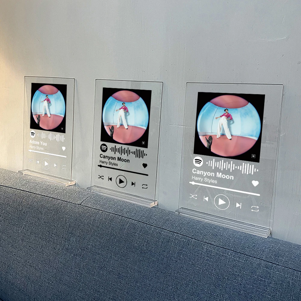 

SPOTIFY Pop Music Album Fine Line Acrylic Anniversary Photo Album Plaque Spotify Style Acrylic Music Board Spotify Lover Gift