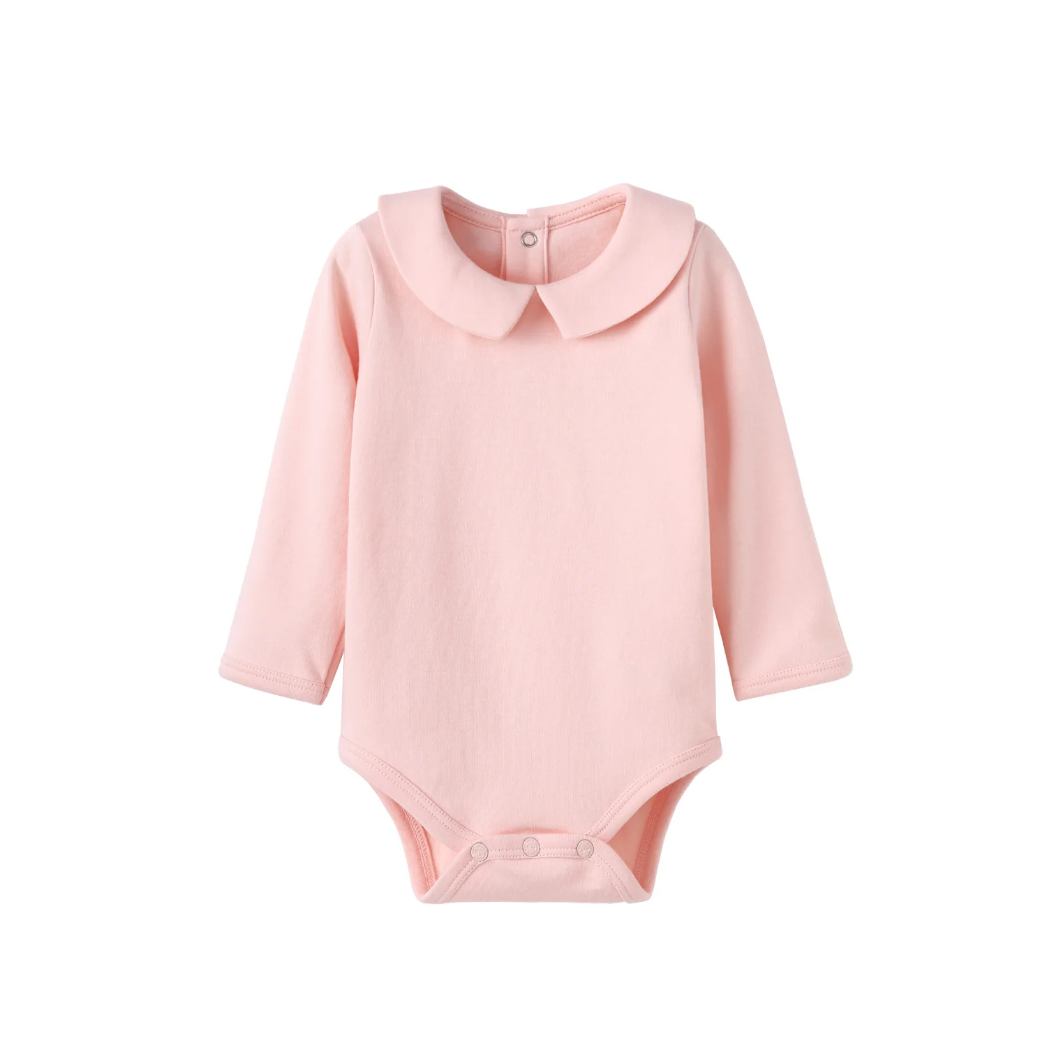 Pureborn Newborn Baby Girl Bodysuit Ruffle Lace Long Sleeve Basic Onesies Solid White Color Spring Autumn Baby Girl Clothes