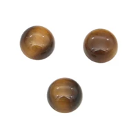 5pcs natural semiprecious tigers eye stone dome cabochons round 45mm diy jewelry findings for making ring earrings pendant